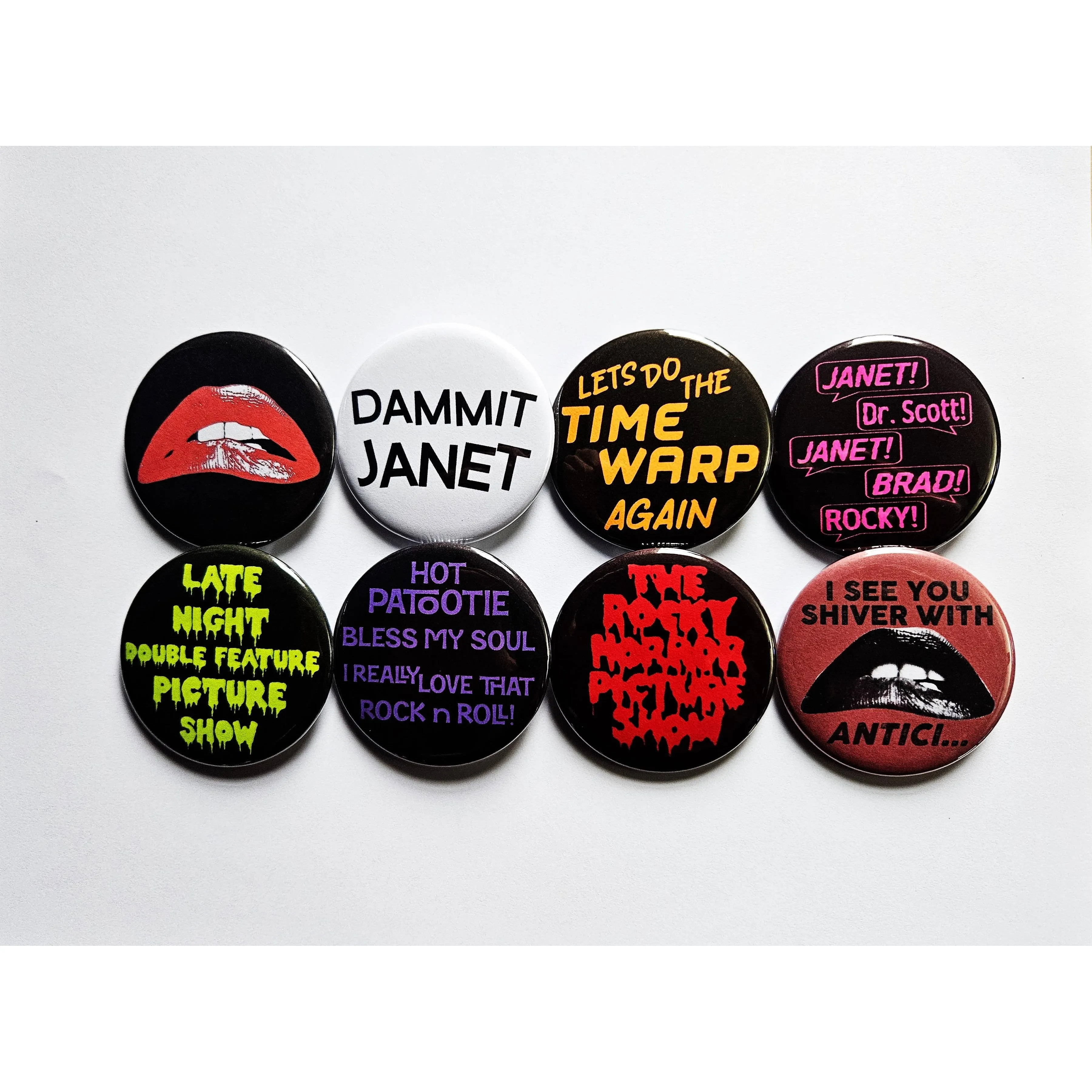 Vintage Reproduction Let's Do the Time Warp Again Small Pinback Button | 1.25" Diameter