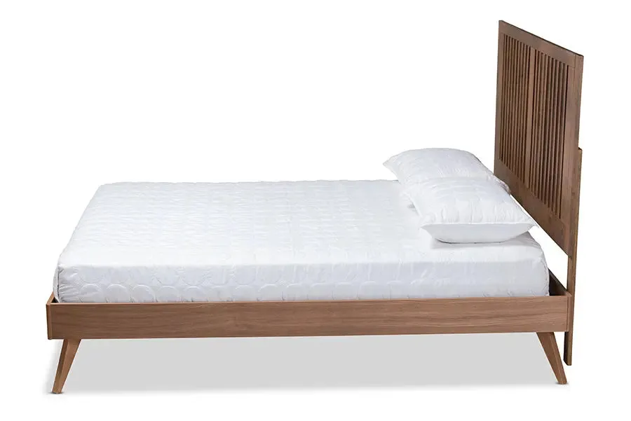 Yorkshire Ash Walnut Finished Wood Platform Bed (King)