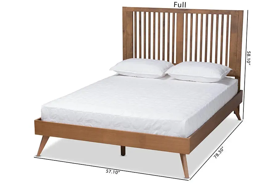 Yorkshire Ash Walnut Finished Wood Platform Bed (King)