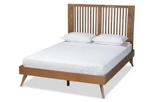 Yorkshire Ash Walnut Finished Wood Platform Bed (King)