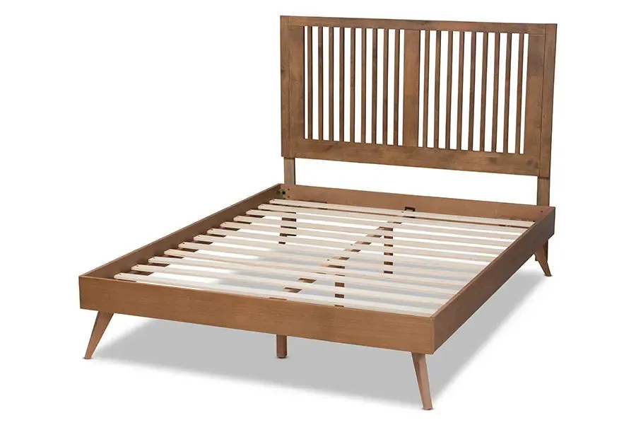 Yorkshire Ash Walnut Finished Wood Platform Bed (King)